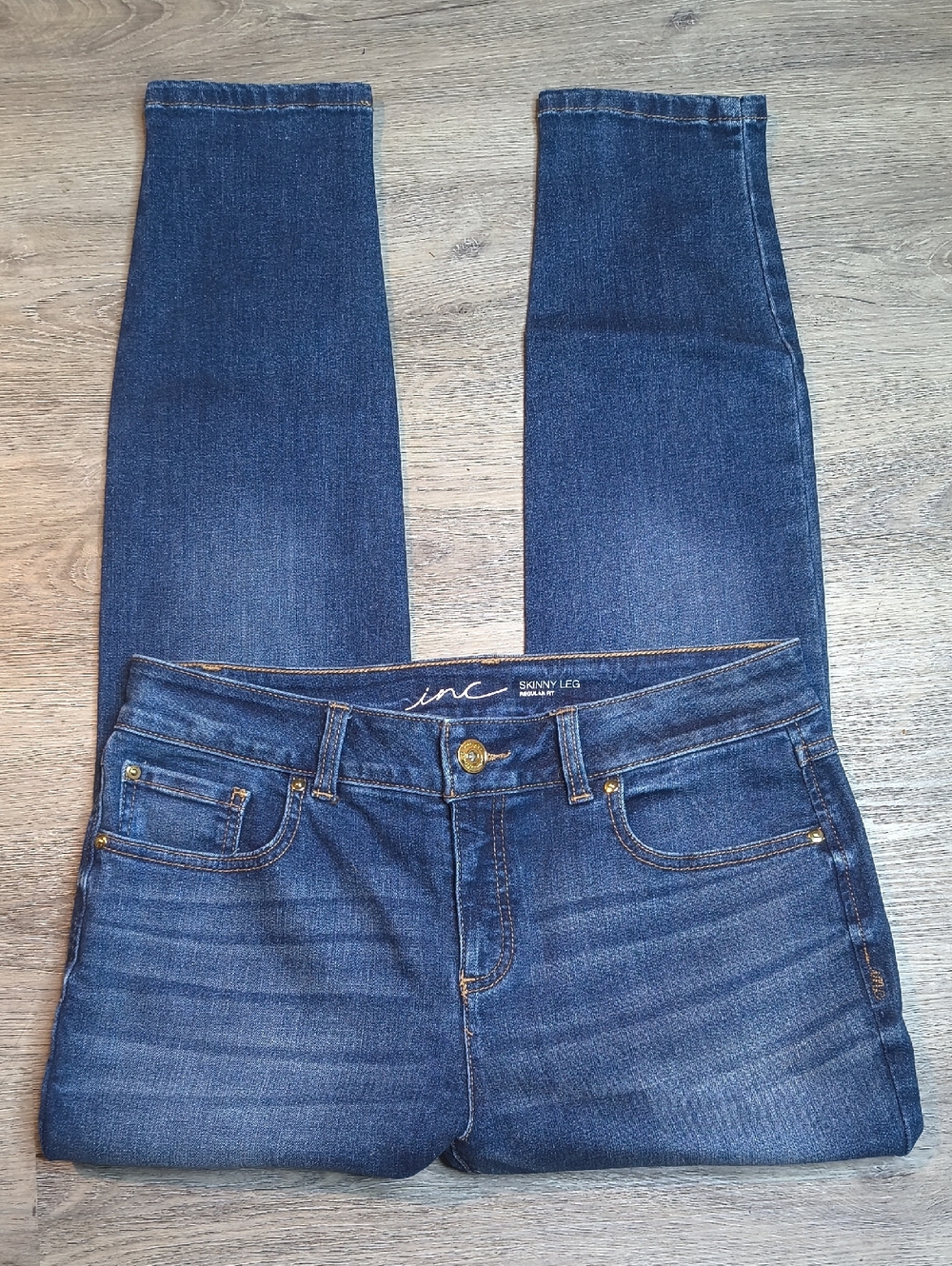 Skinny Leg High Rise w/27" Inseam 🧵INC Denim Jeans sac327 - Picture 2 of 6